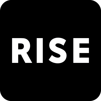 Black and White Flavicon Risefluence Logo "Rise"